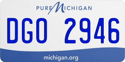 MI license plate DGO2946