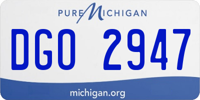 MI license plate DGO2947