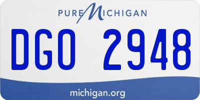 MI license plate DGO2948