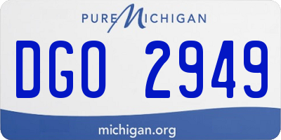 MI license plate DGO2949
