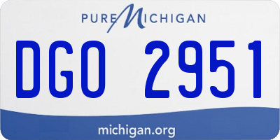 MI license plate DGO2951
