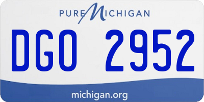 MI license plate DGO2952