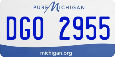 MI license plate DGO2955