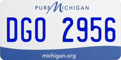 MI license plate DGO2956