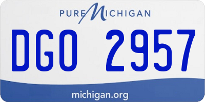MI license plate DGO2957