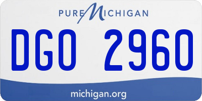 MI license plate DGO2960