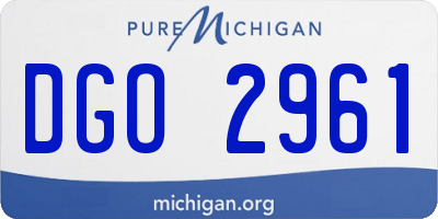MI license plate DGO2961