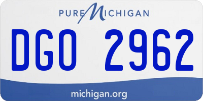 MI license plate DGO2962