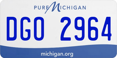 MI license plate DGO2964