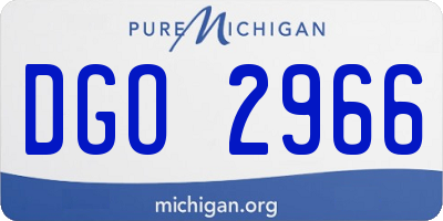 MI license plate DGO2966