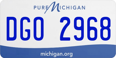 MI license plate DGO2968