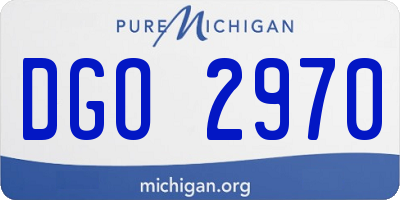 MI license plate DGO2970