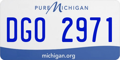 MI license plate DGO2971