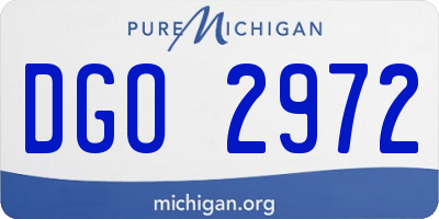 MI license plate DGO2972