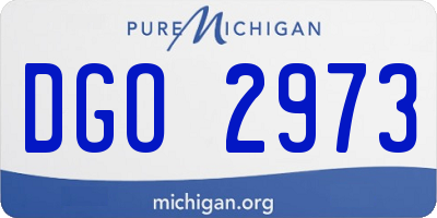 MI license plate DGO2973