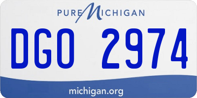 MI license plate DGO2974