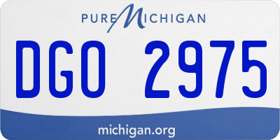 MI license plate DGO2975