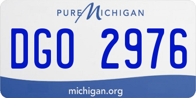 MI license plate DGO2976