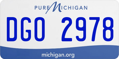 MI license plate DGO2978