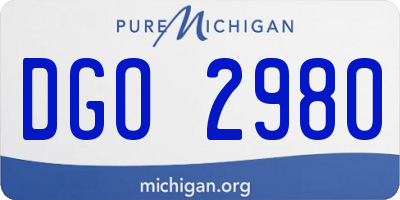 MI license plate DGO2980