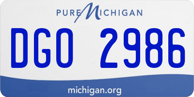MI license plate DGO2986