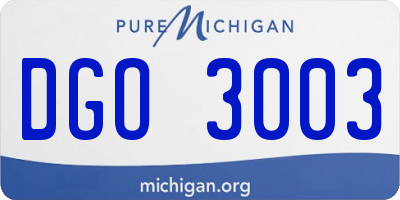 MI license plate DGO3003