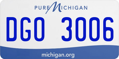 MI license plate DGO3006