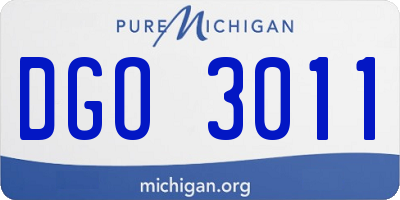 MI license plate DGO3011