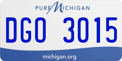 MI license plate DGO3015