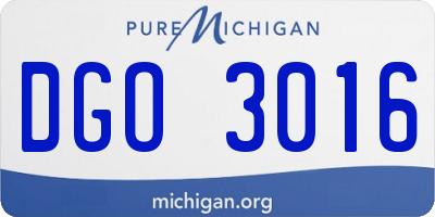 MI license plate DGO3016