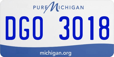 MI license plate DGO3018