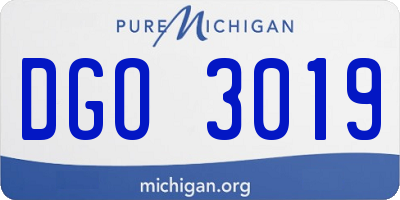 MI license plate DGO3019