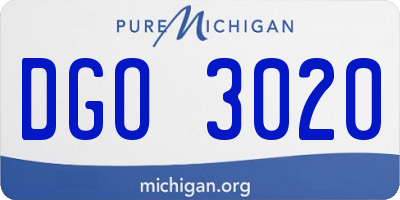 MI license plate DGO3020