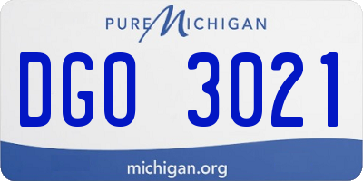 MI license plate DGO3021
