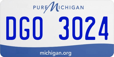 MI license plate DGO3024