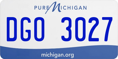 MI license plate DGO3027