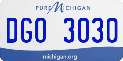 MI license plate DGO3030