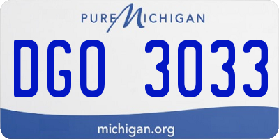 MI license plate DGO3033