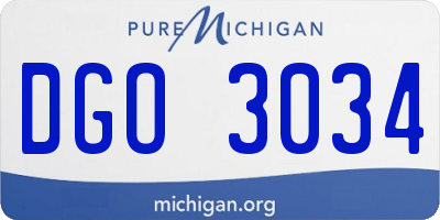 MI license plate DGO3034