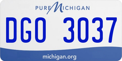 MI license plate DGO3037