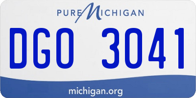 MI license plate DGO3041