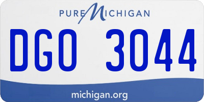 MI license plate DGO3044