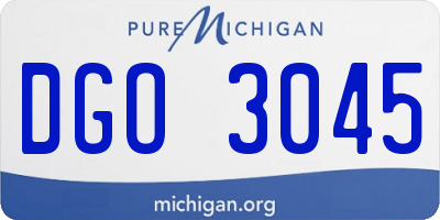 MI license plate DGO3045