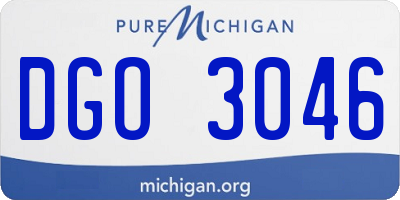 MI license plate DGO3046