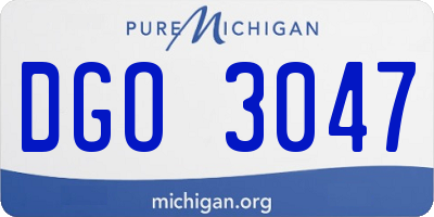 MI license plate DGO3047