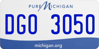 MI license plate DGO3050