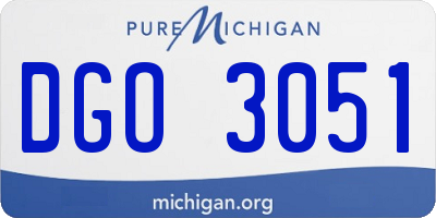 MI license plate DGO3051