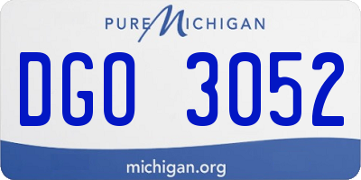 MI license plate DGO3052