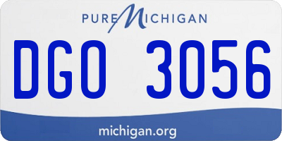 MI license plate DGO3056