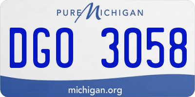 MI license plate DGO3058